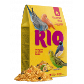 Гурме храна за за вълнисти папагали и малки птички RIO Gourmet food for budgies and other small birds със стафиди, папая, ананас, плодове от офика, плодове от хвойна